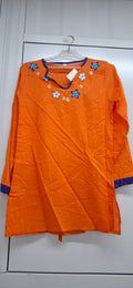 Kurta Naranja Flores