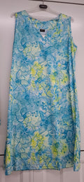 Vestido Floral Azul Verde