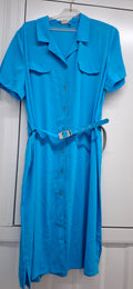 Vestido Camisero Azul Turquesa