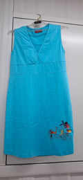 Vestido Turquesa Bordado