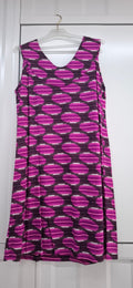 Vestido Fucsia Círculos
