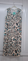 Vestido Animal Print Turquesa