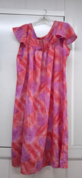 Vestido Rosa Volantes Estampado